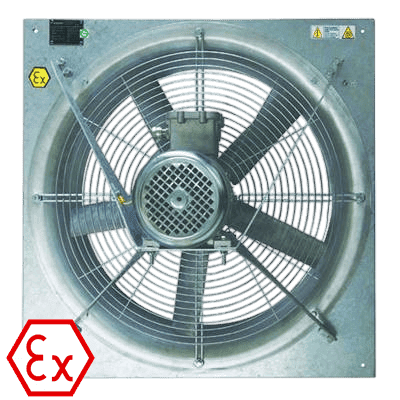VD EX Duvar Tipi Aksiyel IIC ExProof Fan Hidrojen Sınıfı