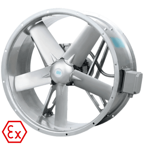 PAXI Atex Exproof Kanal Tipi AKsiyel Kovanlı Fan Kayıtes