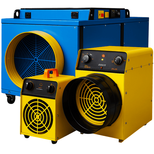 Sanayi Tipi Elektrikli Fanlı ısıtıcı, JET, Aksiyel radyal Endüstriyel Fanlı ortam ısıtıcıları